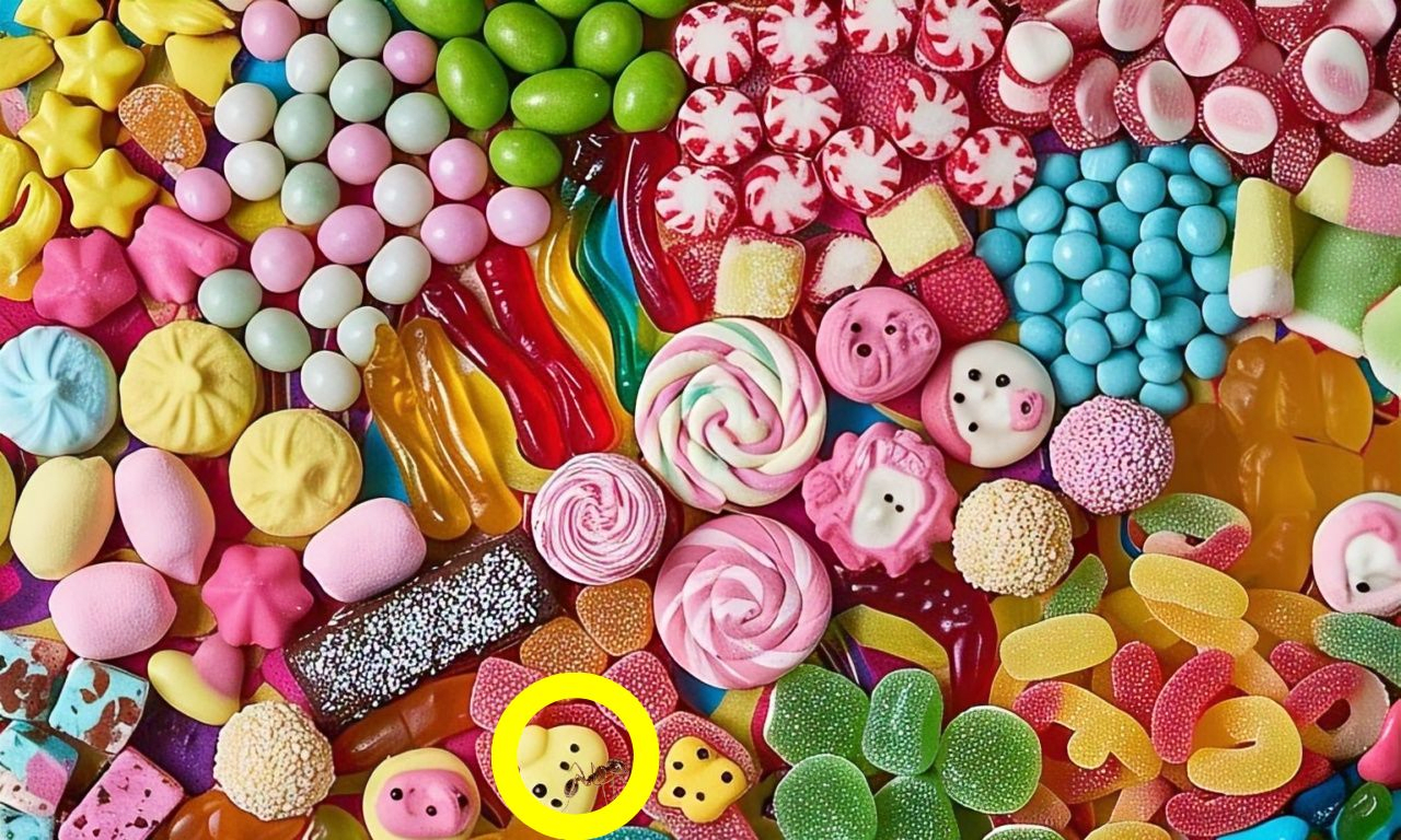 Nájdite výzvu na upútavku mravcov: Iba tí, ktorí majú vysoké IQ, si môžu všimnúť záludný mravec uprostred sladkostí za menej ako 8 sekúnd!